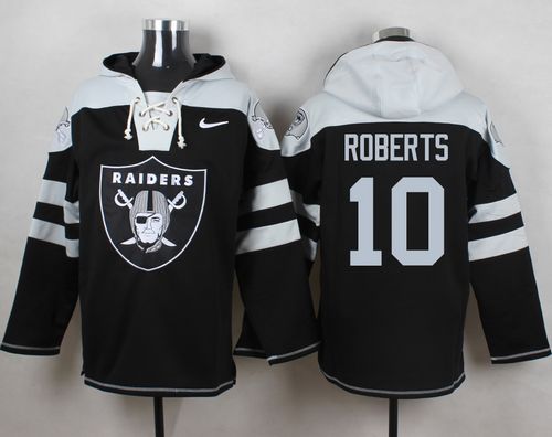 Nike Raiders #10 Seth Roberts Black Player Pullover NFL Hoodie - Click Image to Close